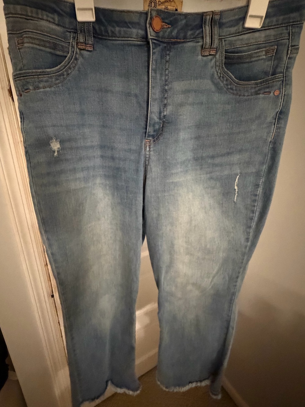 Democracy Light Blue Cropped Ankle Jeans